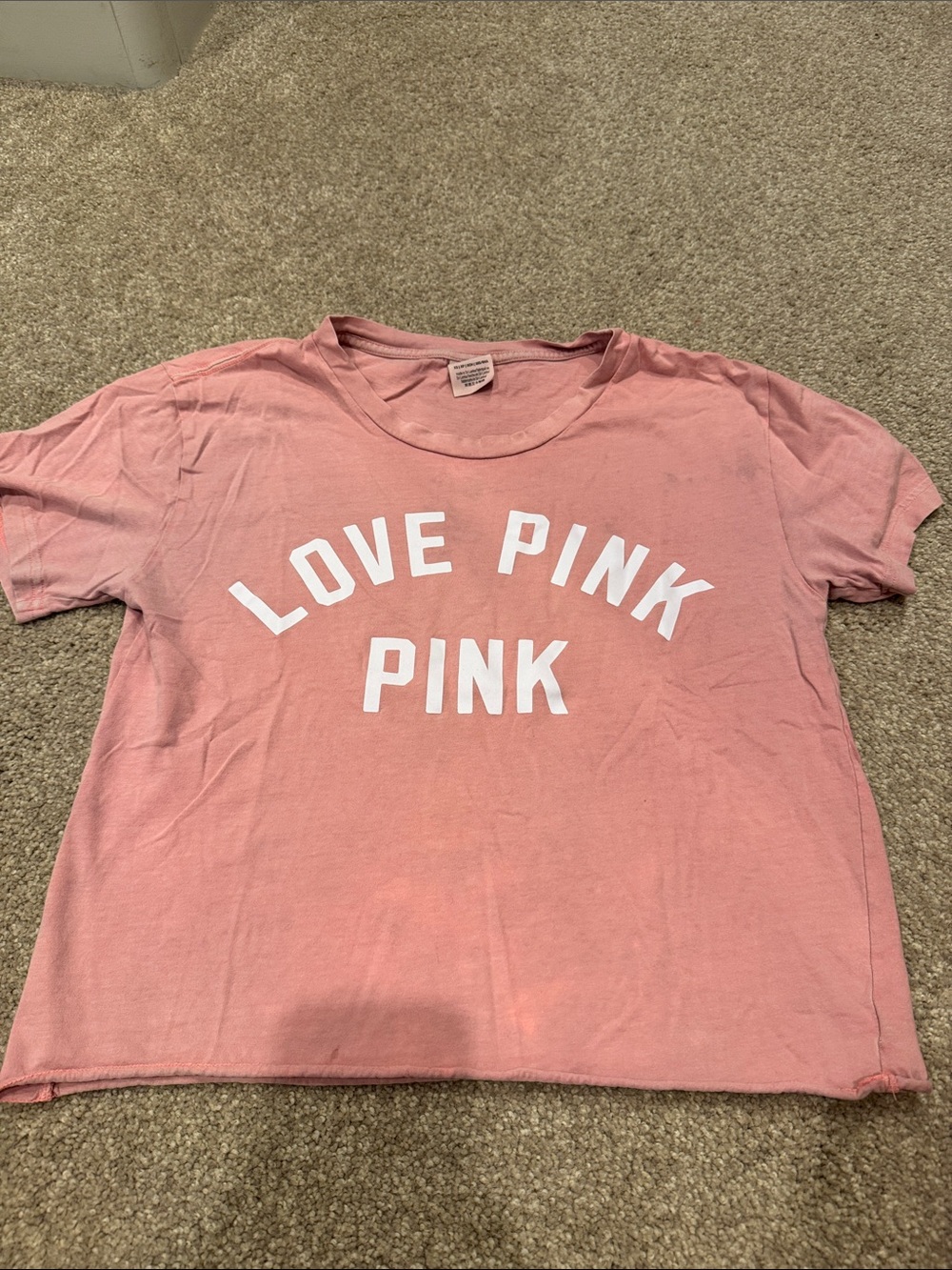 PINK Victoria's Secret Pink 'Love Pink' Short Sleeve Tee in Dusty Rose